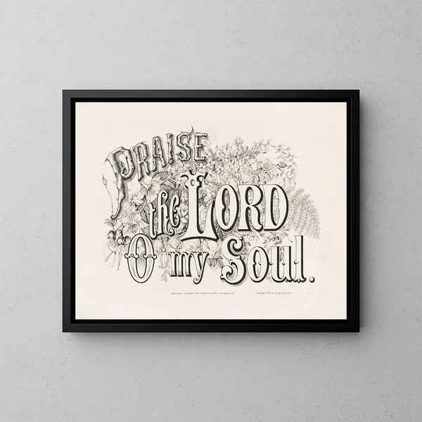 Loue le Seigneur, ô mon âme - Currier & Ives — quadro incorniciato alla parete