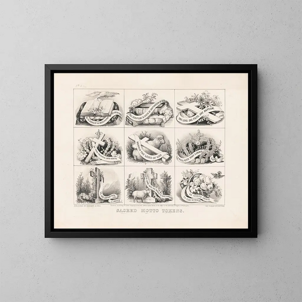 Jetons de devise sacrée - Currier & Ives — quadro incorniciato alla parete