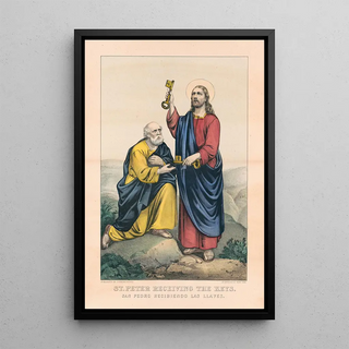 Currier Ives - St Peter receiving the keys.webp