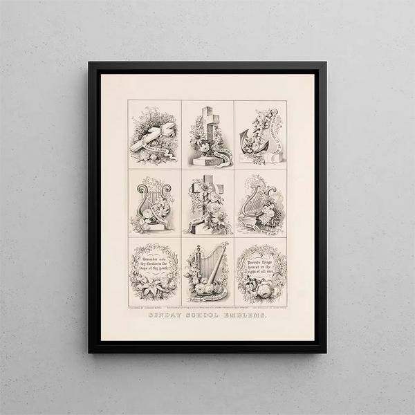 Currier Ives - Sunday school emblems.webp