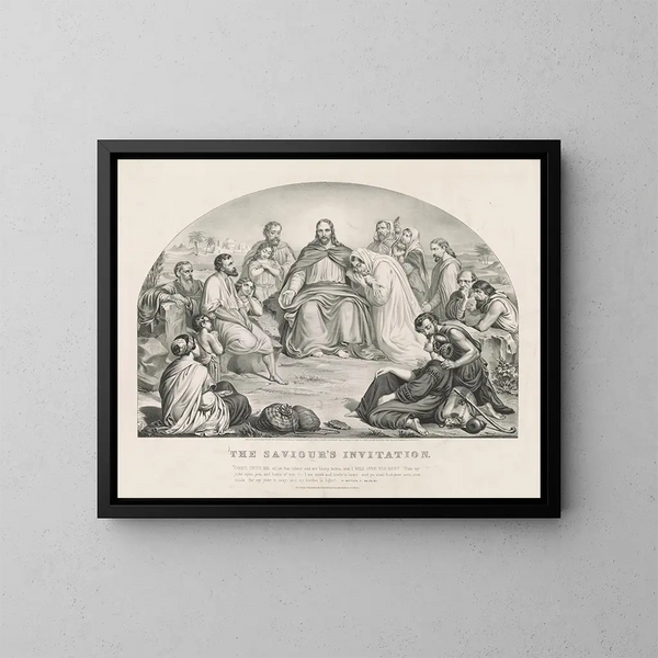 L'invitation du Sauveur - Currier & Ives — quadro incorniciato alla parete