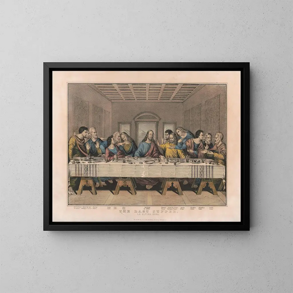La dernière cena - Currier & Ives — quadro incorniciato alla parete