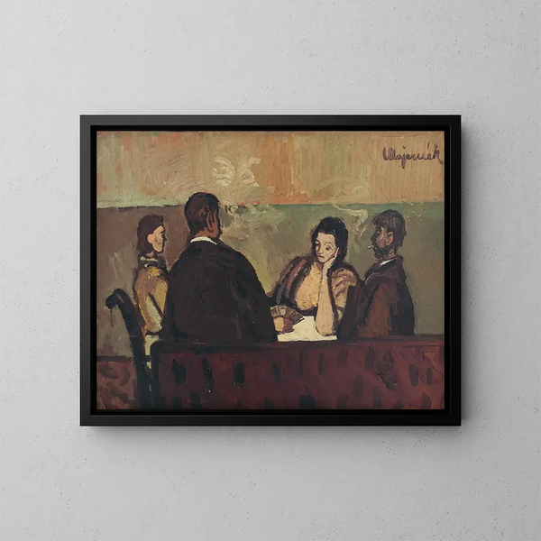 I giocatori di carte - Cyprian Majernik — quadro incorniciato alla parete