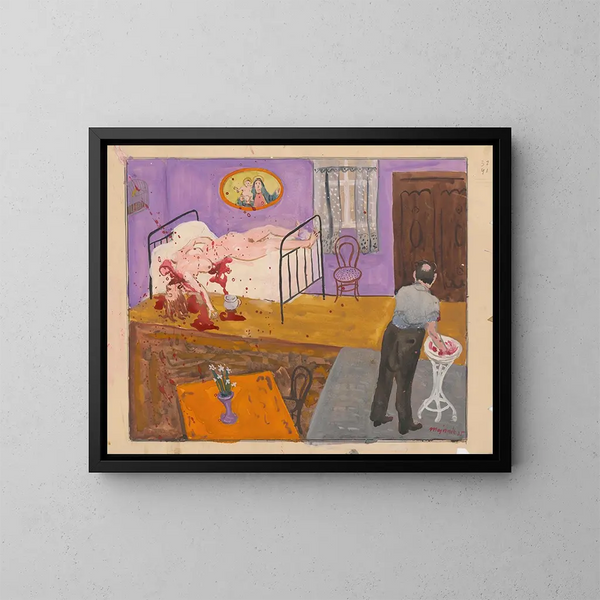 Amanti alla periferia - Cyprian Majernik — quadro incorniciato alla parete