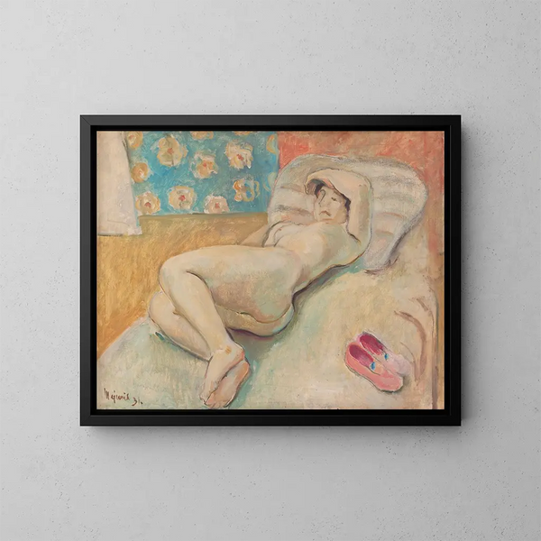 Donna che si riposa - Cyprian Majernik — quadro incorniciato alla parete