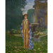 Riproduzione del dipinto Donna nel giardino con la fontana - Primavera - Leon Kamir-Kaufmann