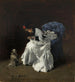 Dame in guardaroba elegante con un cane - Albert von Keller — vista dell’opera