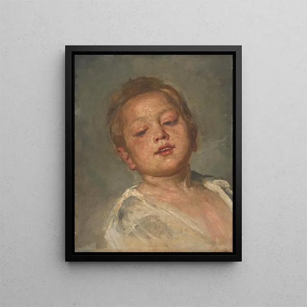Studio di ritratto di un ragazzo - Daniel Cornelius Gesell — quadro incorniciato alla parete