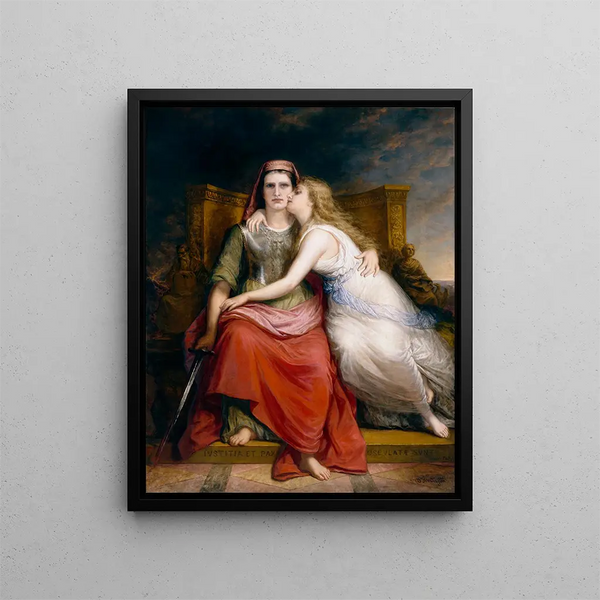 Giustizia e Pace - Daniel Huntington — quadro incorniciato alla parete