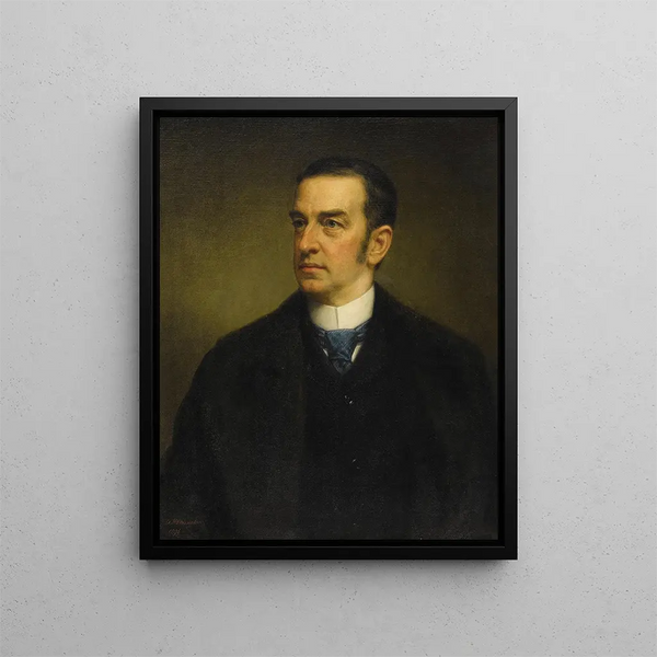Ritratto di Cornelius Vanderbilt II - Daniel Huntington — quadro incorniciato alla parete