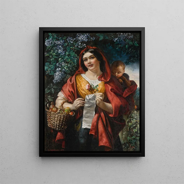 Il venditore di ballate - Daniel Maclise — quadro incorniciato alla parete