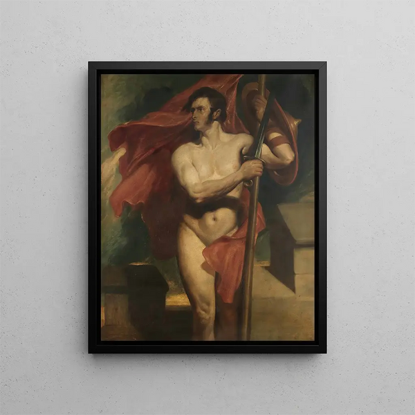 Il portabandiera - Daniel Maclise — quadro incorniciato alla parete