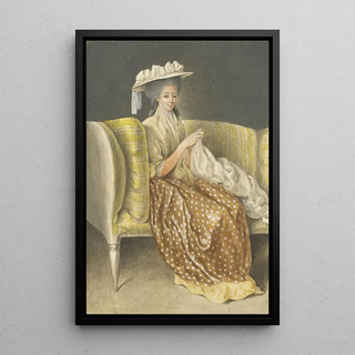 Daniel Nikolaus Chodowiecki - Portrait Of A Lady Sewing.webp