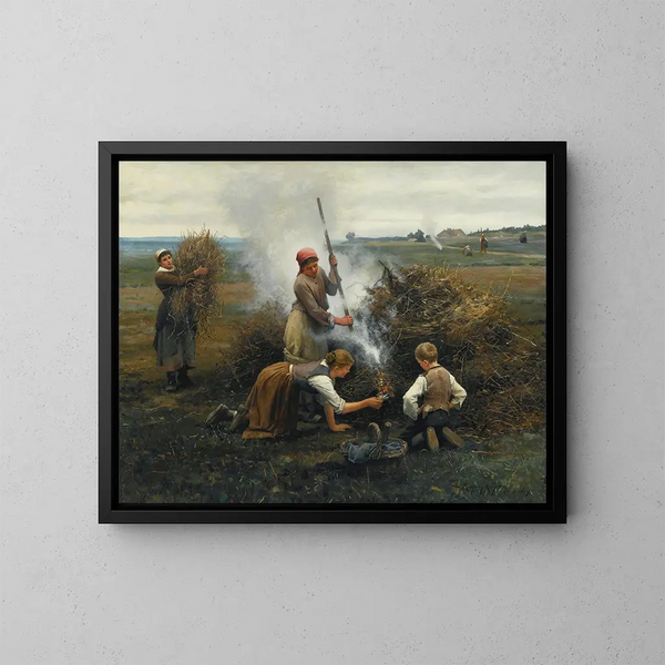 Brosse in fiamme - Daniel Ridgway Knight — quadro incorniciato alla parete