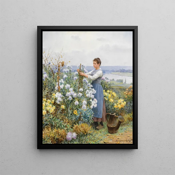Girasoli - Daniel Ridgway Knight — quadro incorniciato alla parete
