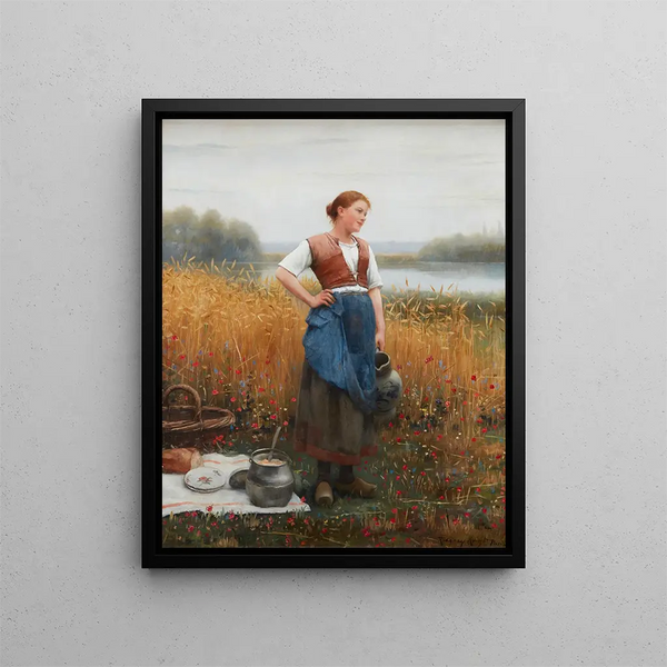 Pausa pranzo - Daniel Ridgway Knight — quadro incorniciato alla parete