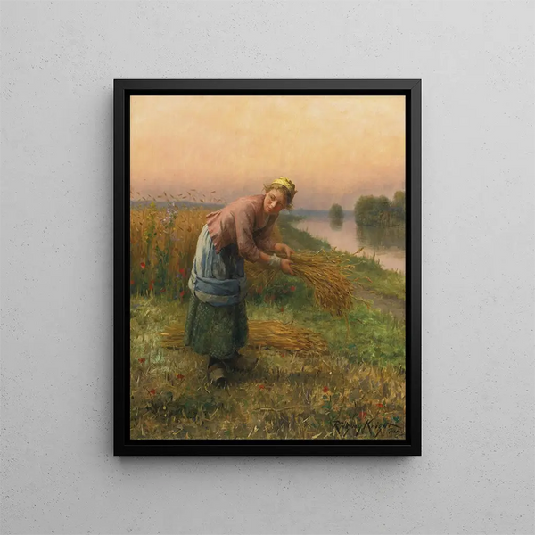 Il Raccolto - Daniel Ridgway Knight — quadro incorniciato alla parete