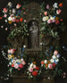 Guirlande di fiori che circonda una scultura della Vergine Maria - Daniel Seghers — vista dell’opera