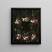 Cartouche scolpito ornato di ghirlande di fiori - Daniel Seghers — quadro incorniciato alla parete