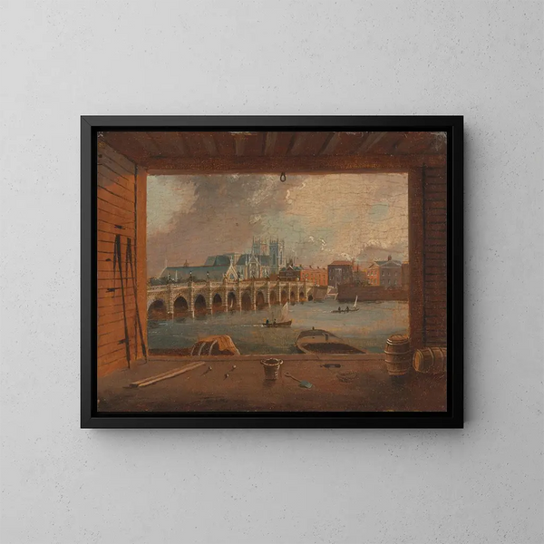 Una vista del ponte di Westminster - Daniel Turner — quadro incorniciato alla parete