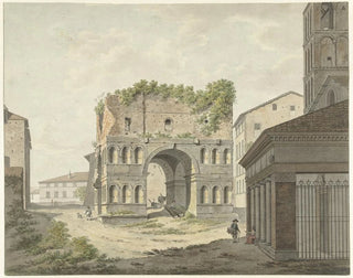 Danil Dupr - De boog van Janus quadrifons en een deel van de S Giorgio in Velabro te Rome.webp