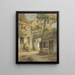 Corte di un cortile ad Amsterdam - Daniël Kerkhoff — quadro incorniciato alla parete