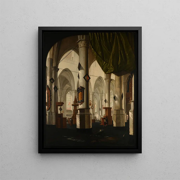 Interno della chiesa - Daniël de Blieck — quadro incorniciato alla parete