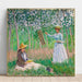 Nei boschi di Giverny: Blanche Hoschede al suo cavalletto con Suzanne Hoschede che legge - Claude Monet
