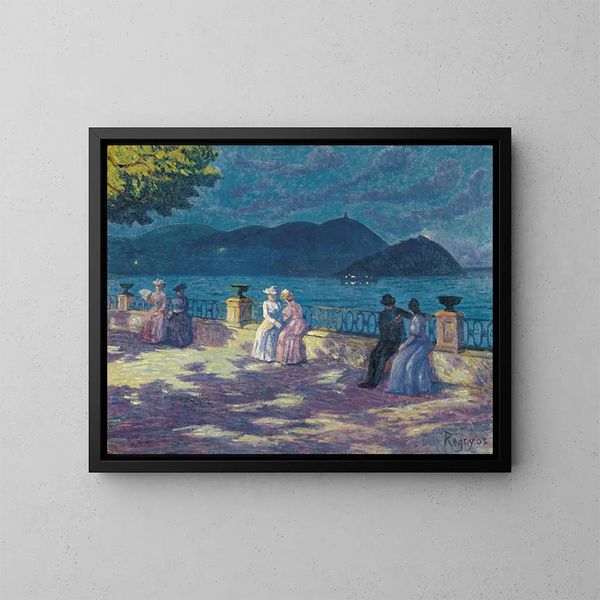 La notte della Concha - Darío de Regoyos — quadro incorniciato alla parete