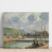 Riproduzione del dipinto Darse de Pêche e Bacino Duquesne, Dieppe - Camille Pissarro