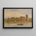 in barca davanti al palazzo di Lambeth, Londra - David Cox — quadro incorniciato alla parete
