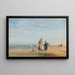 Plage di Calais con pescatori di gamberetti e un cane - David Cox — quadro incorniciato alla parete