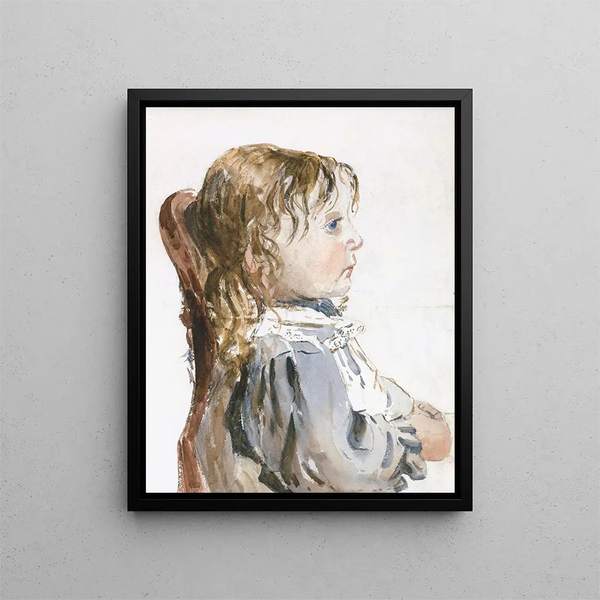Fille en tablier - David Cox — quadro incorniciato alla parete