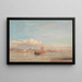 Ospedale di Greenwich da Woolwich Reach - David Cox — quadro incorniciato alla parete