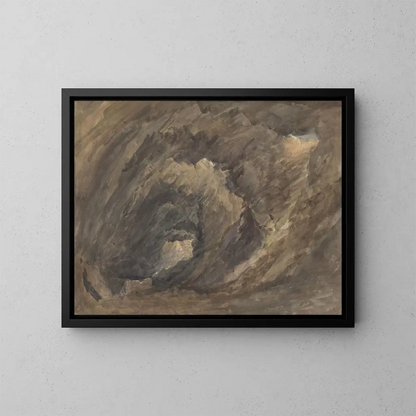 Interno della grotta - David Cox — quadro incorniciato alla parete