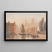 Cattedrale di Lincoln da Brayford Pool - David Cox — quadro incorniciato alla parete