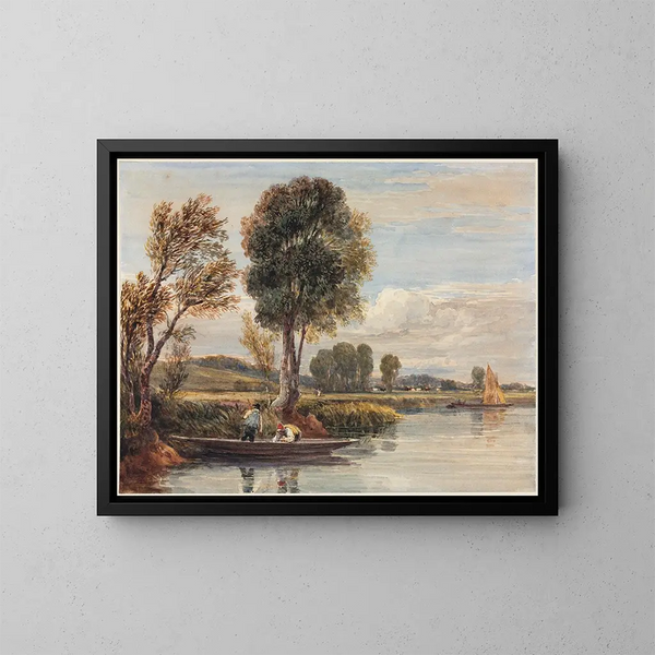 sul Tamigi - David Cox — quadro incorniciato alla parete