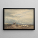 Cavalli con pecore vicino a un estuario - David Cox — quadro incorniciato alla parete