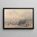 Vele e pescatori di gamberetti al largo di un molo - David Cox — quadro incorniciato alla parete