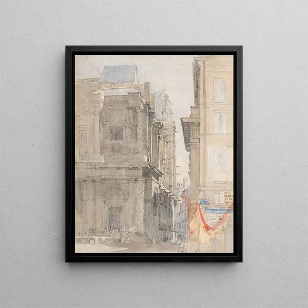 St Eustache Parigi - David Cox — quadro incorniciato alla parete