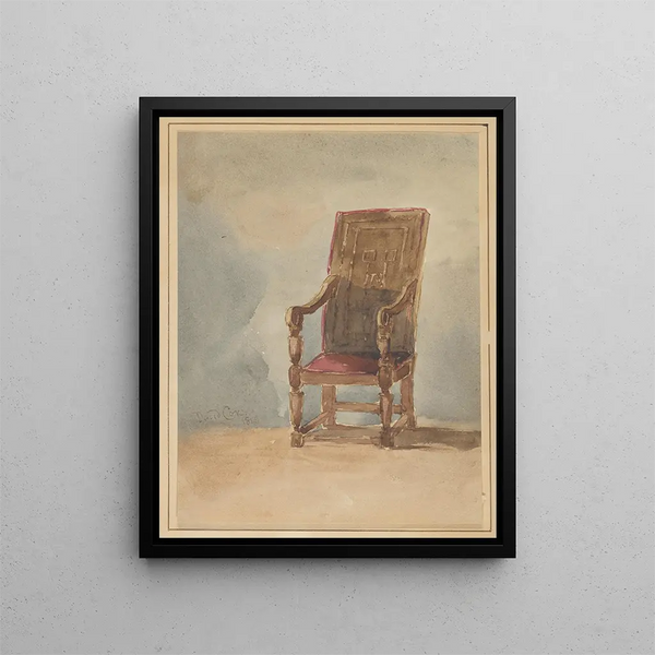 Studio di una sedia antica - David Cox — quadro incorniciato alla parete