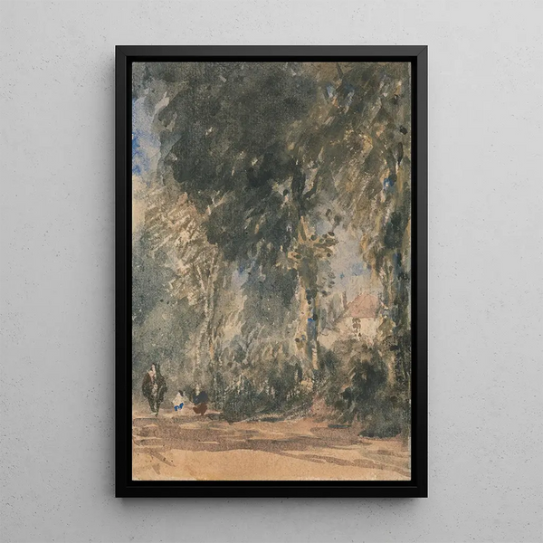 Le porte dell'abbazia che guardano verso la casa di Greenfield - David Cox — quadro incorniciato alla parete