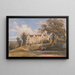 Gruppo seduto nel parco di una grande casa - David Cox Jnr — quadro incorniciato alla parete