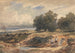 Paesaggio con uomini che setacciano la sabbia - David Cox Jnr — vista dell’opera