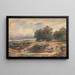 Paesaggio con uomini che setacciano la sabbia - David Cox Jnr — quadro incorniciato alla parete