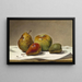 Tre pere e una mela - David Johnson — quadro incorniciato alla parete