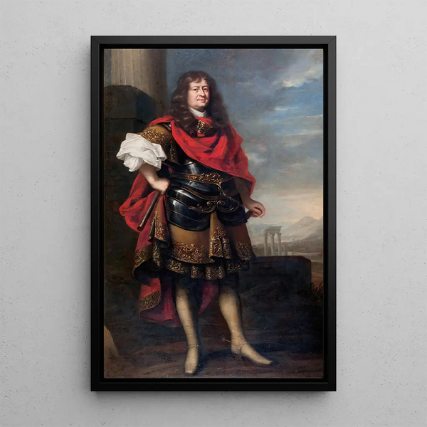 Baron Bengt Horn in generale romano - David Klöcker Ehrenstrahl — quadro incorniciato alla parete