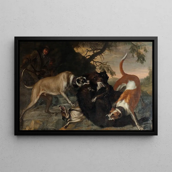 Caccia all'orso - David Klöcker Ehrenstrahl — quadro incorniciato alla parete