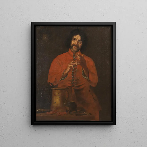 Hinric Hasenberger il buffone di corte - David Klöcker Ehrenstrahl — quadro incorniciato alla parete
