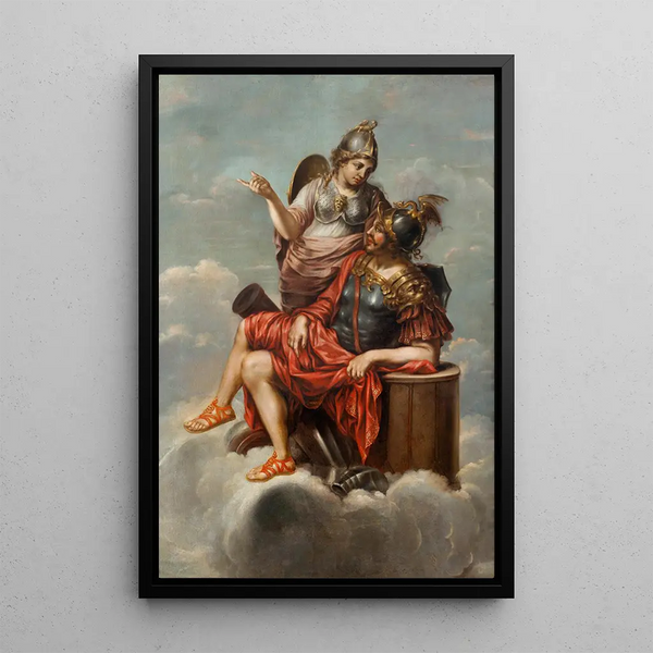 Riproduzione del dipinto Marte e Minerva - David Klöcker Ehrenstrahl